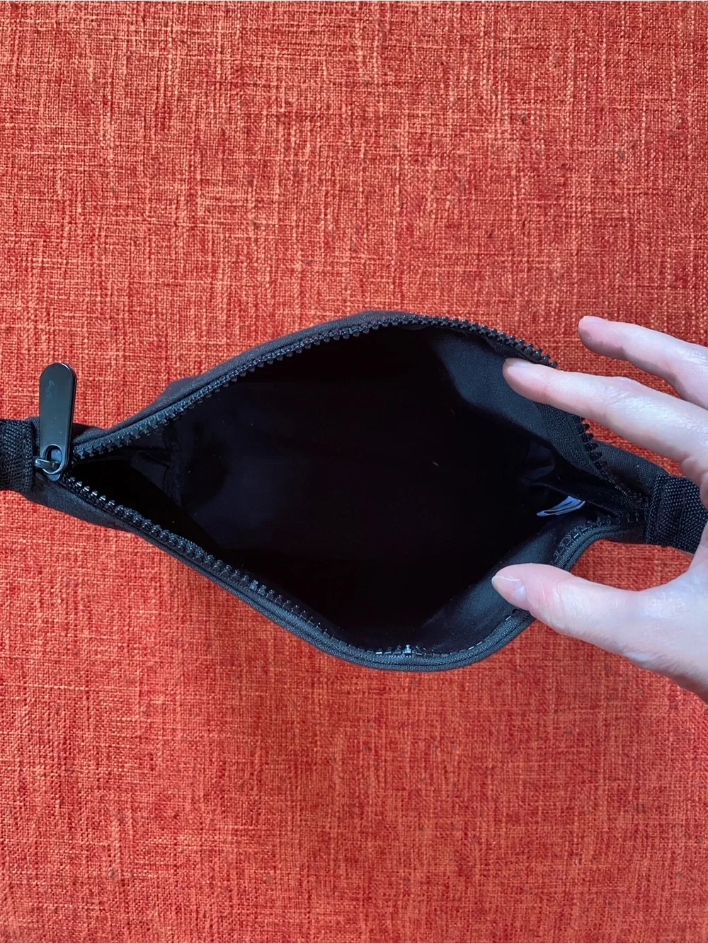 Black Travel Pouch Make Up bag Zipper Closure Molded Pouch Clutch Target